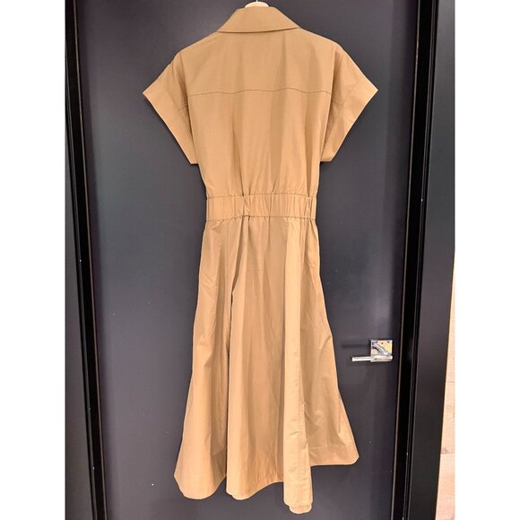 NEW LAFAYETTE 148 NEW YORK BELTED ORGANIC COTTON POPLIN WRAP DRESS Size M - Picture 5 of 8